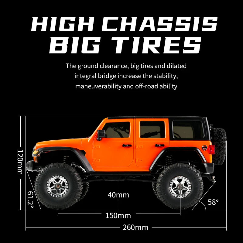 1:18 RC Car C8801 RC Model Simulation Jeep 2.4G Full Scale Off-Road Crawler Climbing Remote Control Car Toy Gift For Boys