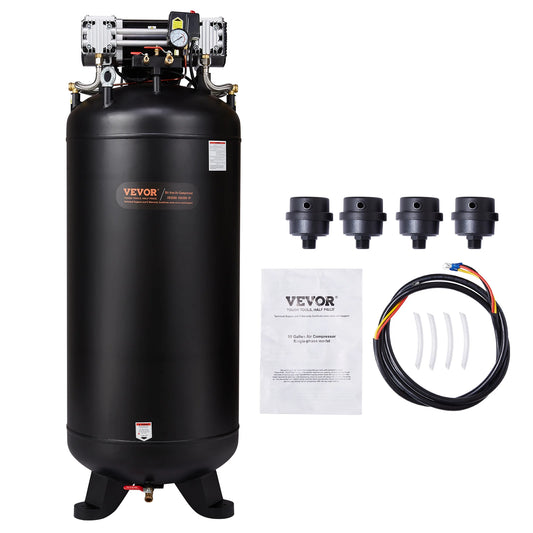 SucceBuy 80 Gallon Air Compressor 6.5HP 145PSI Oil Free Air Compressor Ultra Quiet Compressor for Industrial Sites Auto Repair
