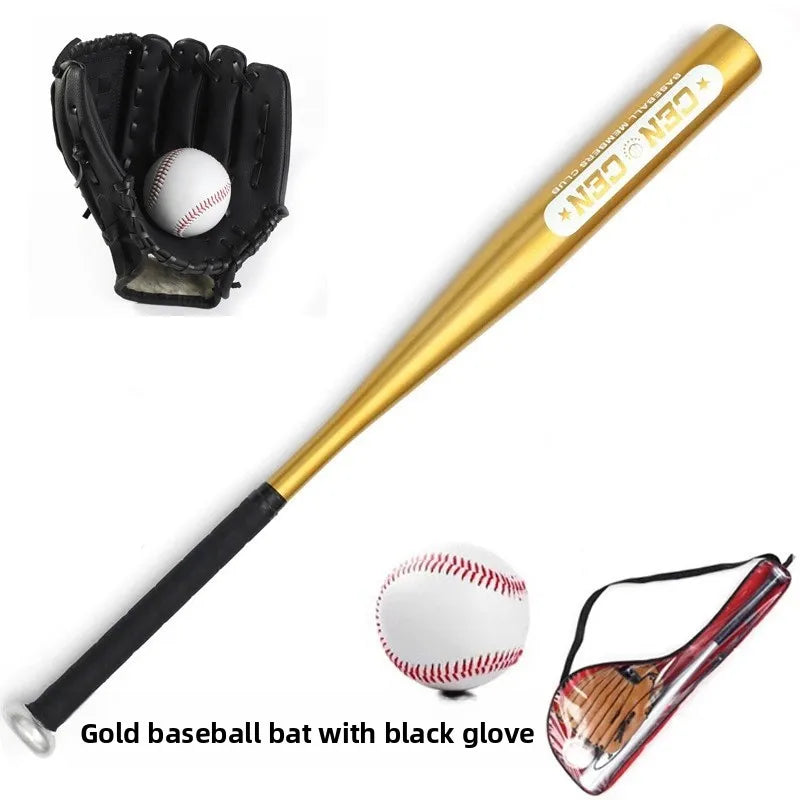 Beginner Children's Baseball Equipment Set Leather Glove Youth Bapa Aluminum Alloy Basswood Oak Training Baseball Bat