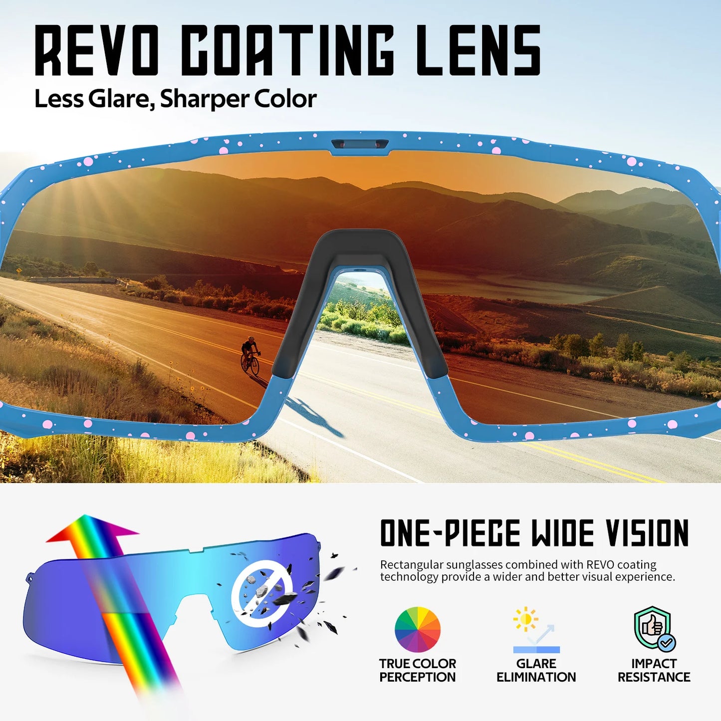 Polarized Sunglasses for Men Women Youth UV400 Eyewear Sports Bike Cycling MTB Road Bicycle Boys Girls Baseball Fishing Glasses