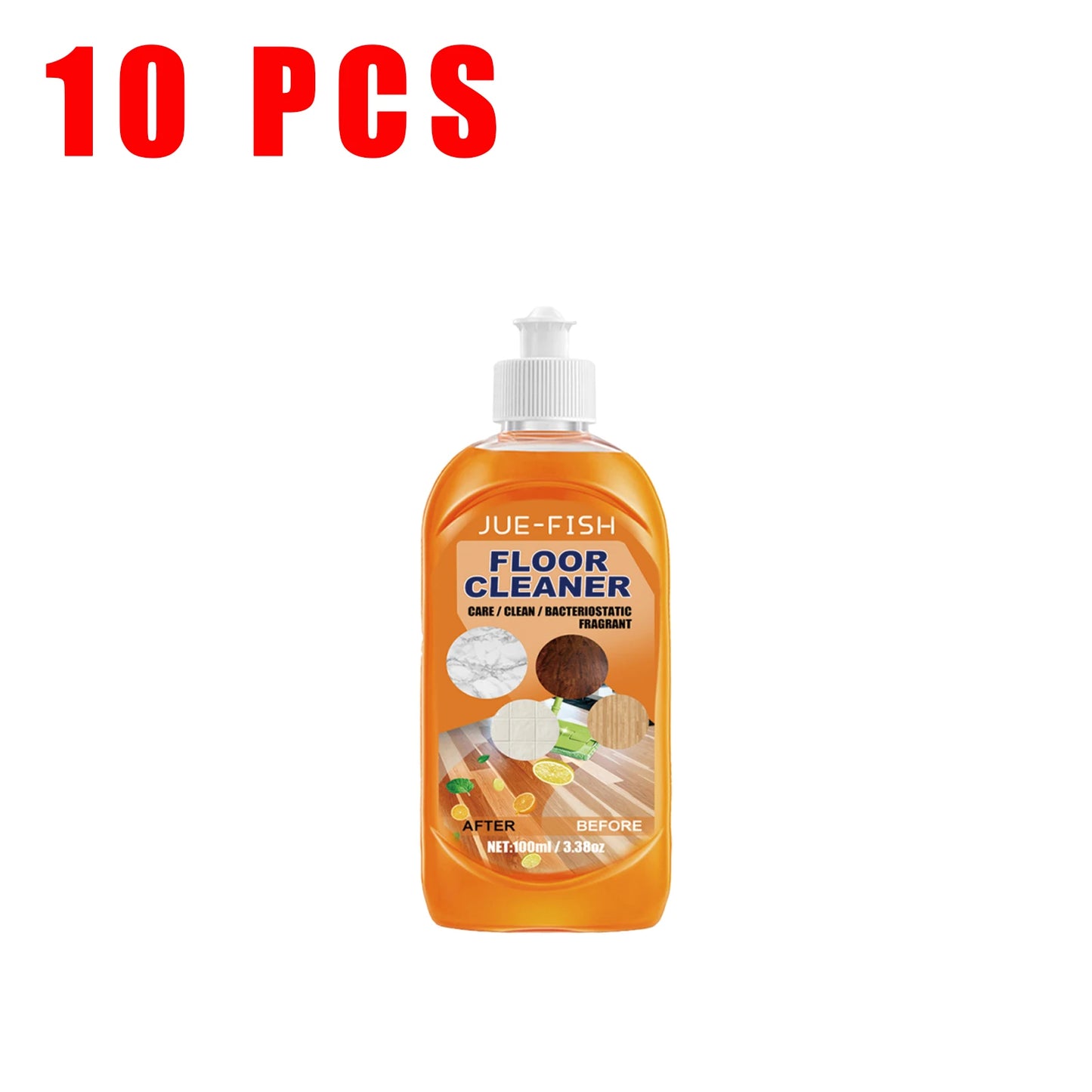 10pc Powerful Floor Cleaner Household Wooden Floor Polishing Brightening Agents Ceramic Tile Dust Stain Cleaning Remover Cleaner