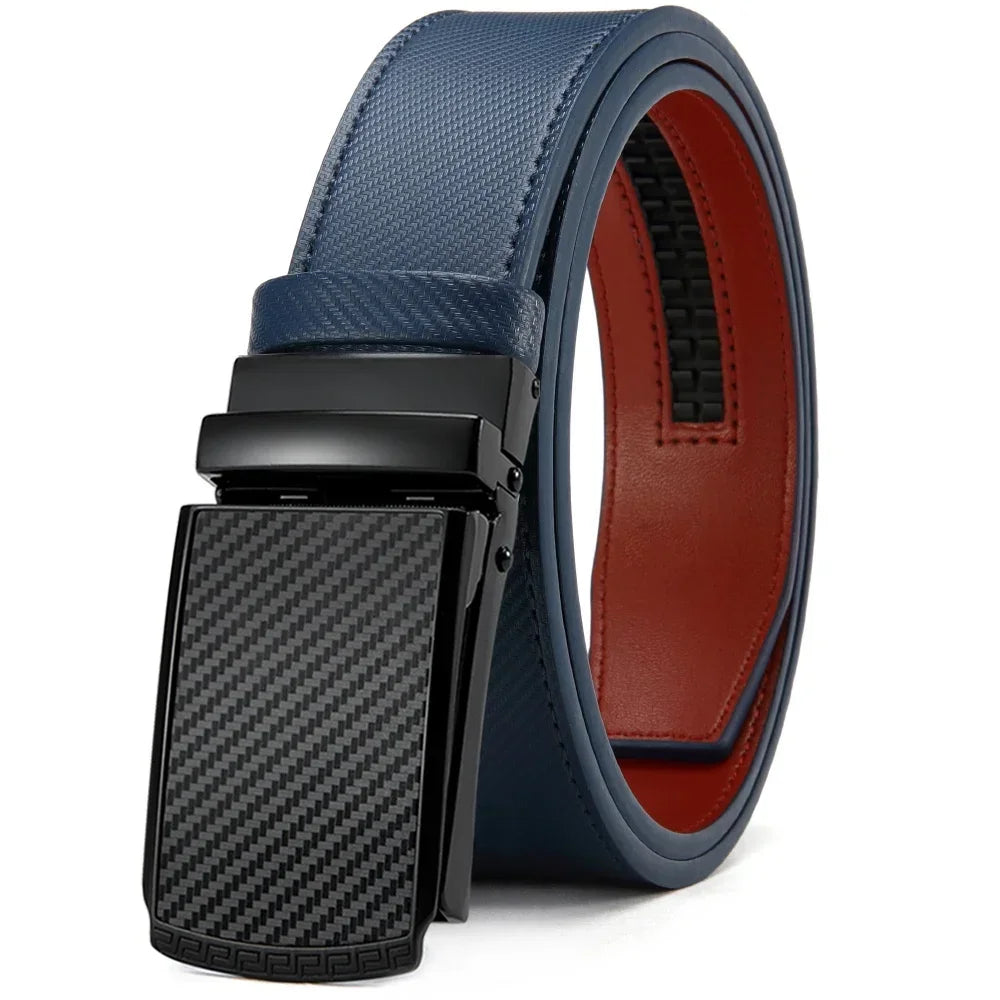 Automatic Genuine Leather Belt For Men Black Designer