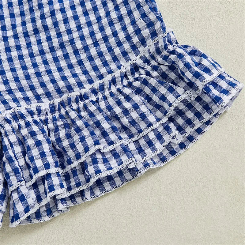 Baby Girl Floral Romper With Ruffle Sleeve Elastic Waist