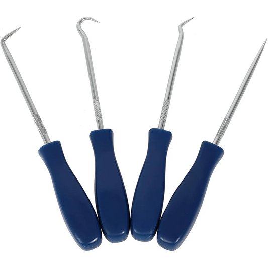SCITOO 4 Piece Hook and Pick Set includes Precision 90 Degree, Hook, Combination and Straight Hooks and Picks Chrome, Vanadium S