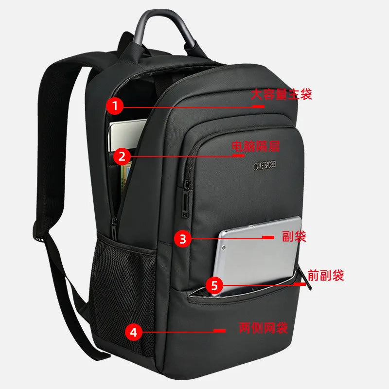 Men's Men's Large Capacity Laptop Backpack - Waterproof & Commuter Bag