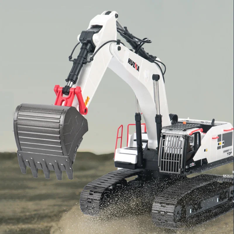 HUINA 1/14 1594 RC Metal Excavator Toy 22CH Radio Control with Light Sound Construction Model Gift for Boys TH19286