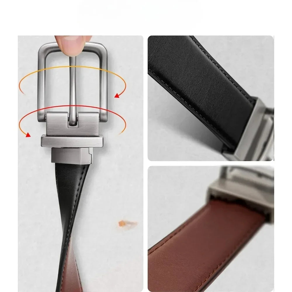 Reversible Belt 1.25 Inch For Men Gift Casual Dress Pants