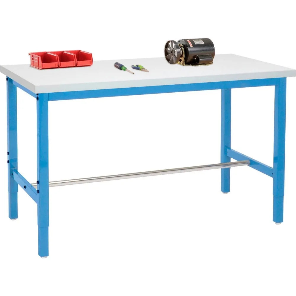 Production Workbench - Plastic Laminate Square Edge - Blue, 60" W x 30" D