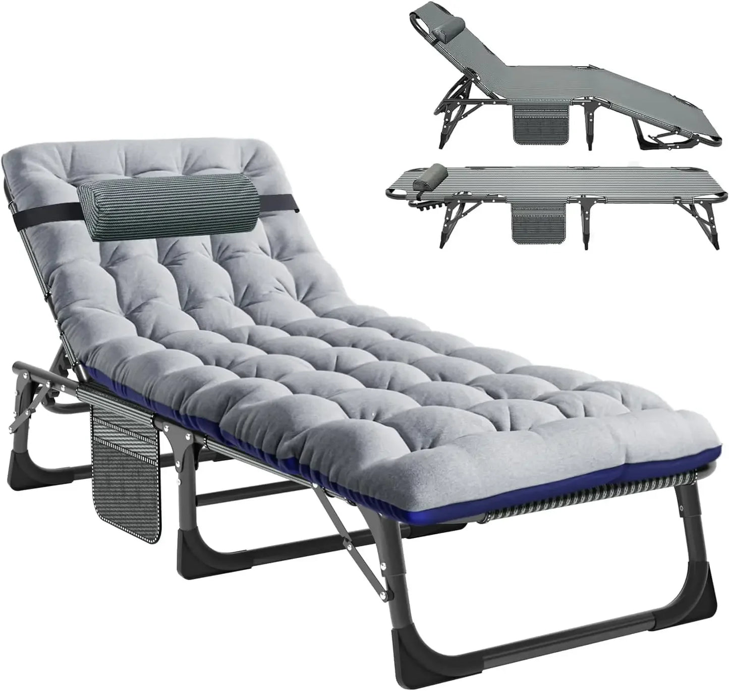 Folding Bed with Mattress, Cot Size Foldable Guest Beds, Hideaway Cot for Adults, Portable Fold up Bed with Adjustable Positions