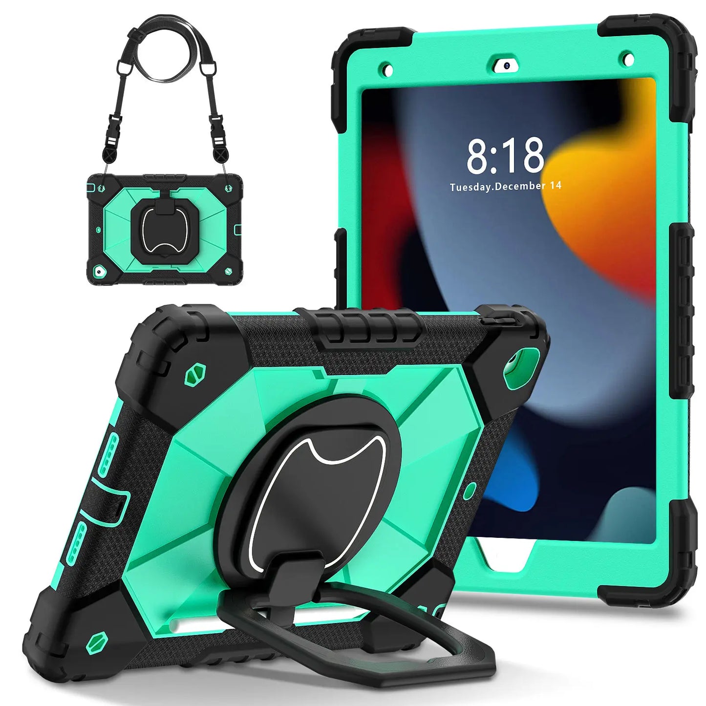 for iPad 5th/6th/7th/8th/9th/10th 2022 Air 4/5 Pro 11 Pro 9.7 Case with Pencil Holder with 360 Rotating Foldable Stand Cover