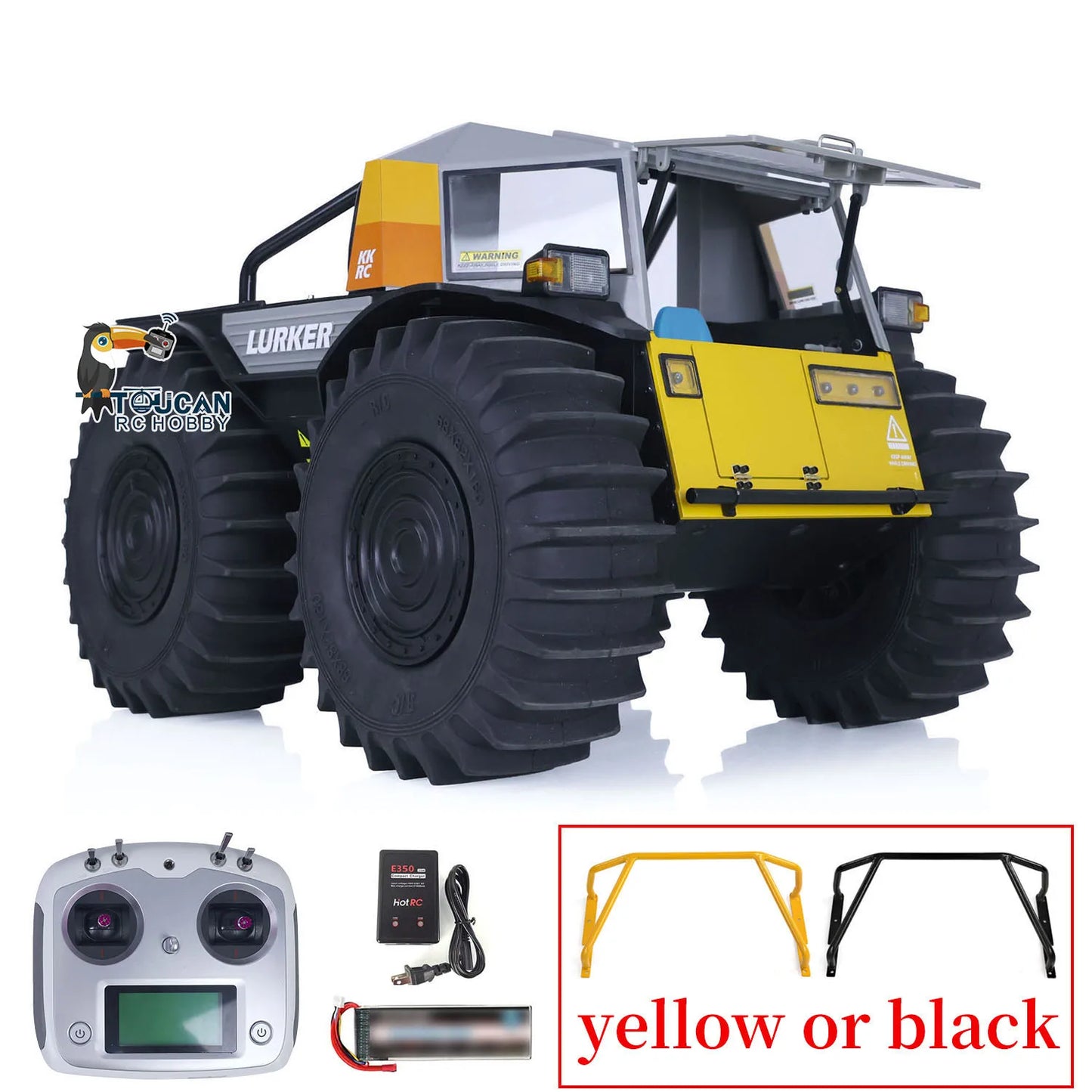 US Stock Gifts D-E077 1/10 RC Car All-terrain Off-road Vehicle Crawler Professional Amphibious Climbing Cars Remoted Model Toys