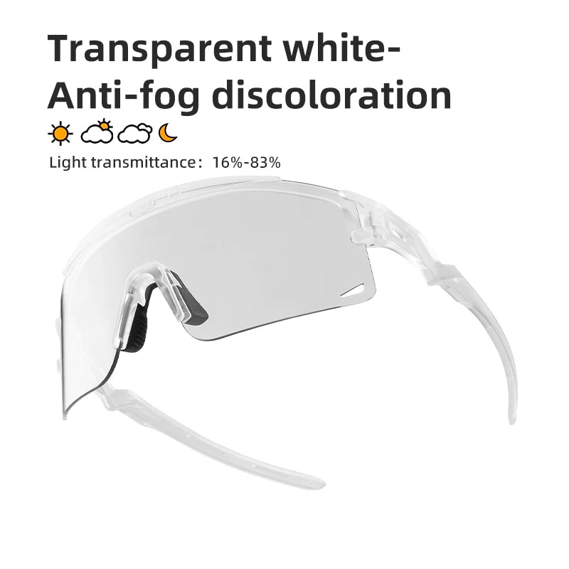 ROCKBROS Ultra-Light Cycling Sunglasses for Men Women Photochromic UV Protection Cycling Goggles Windproof Men Sunglass MTB Road