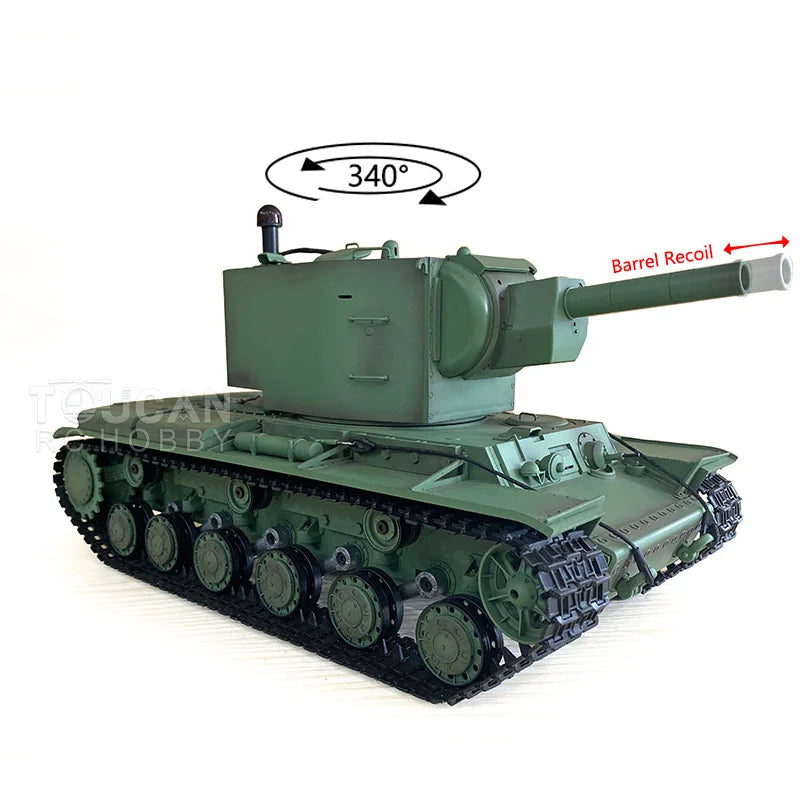 US Stock HENG LONG 3949 1/16 TK7.0 Soviet KV-2 RC Tank Gigant IR Battle BB Airsoft Smoke Barrel Recoil Model Toys Christmas Gift
