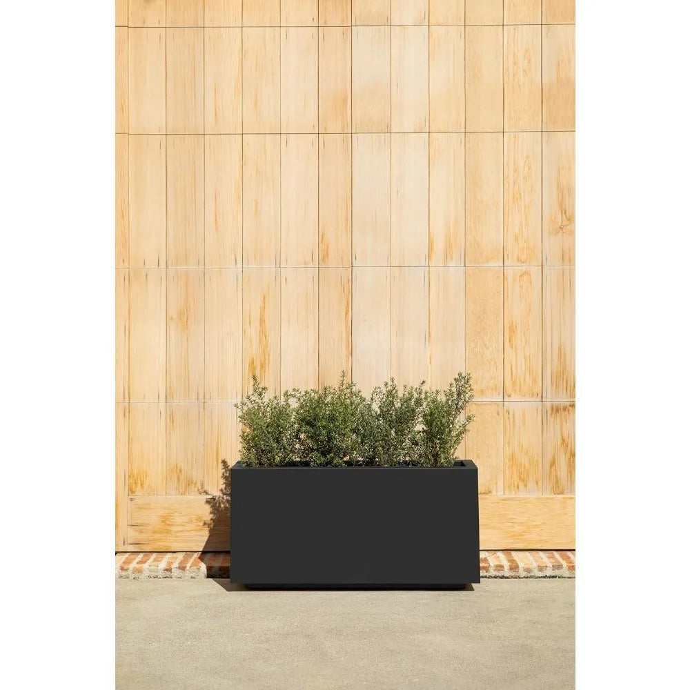 Series Long Box Planter - Large Rectangular Planter for Indoor or Outdoor Patio/Porch | Durable All-Weather