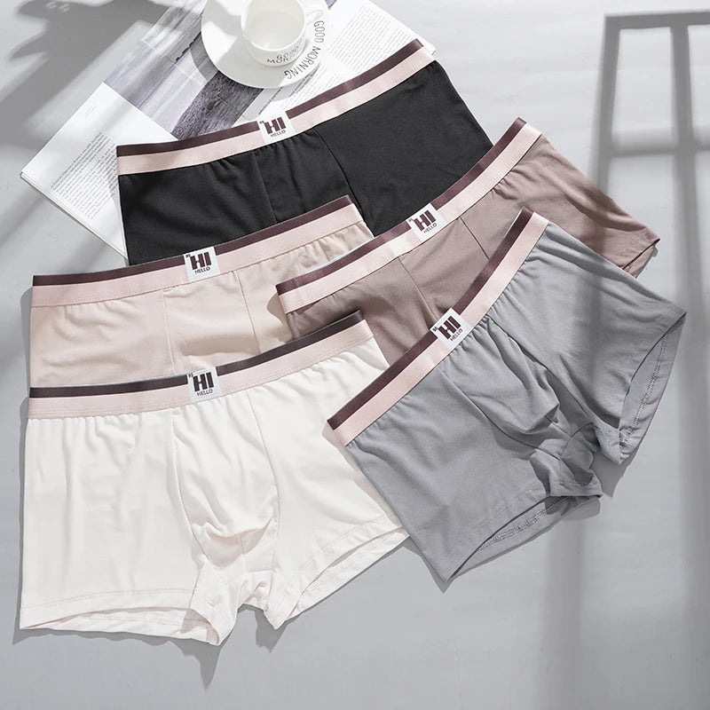 Men's Korean Style Boxers Fashion Print Intimate Underware Homme Thermal Shorts Sexy Lingerie Underpant Boxer Briefs Panties