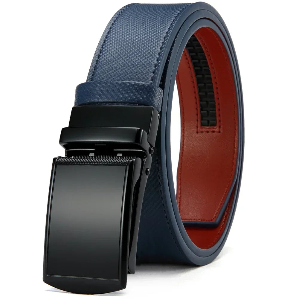 Automatic Genuine Leather Belt For Men Black Designer