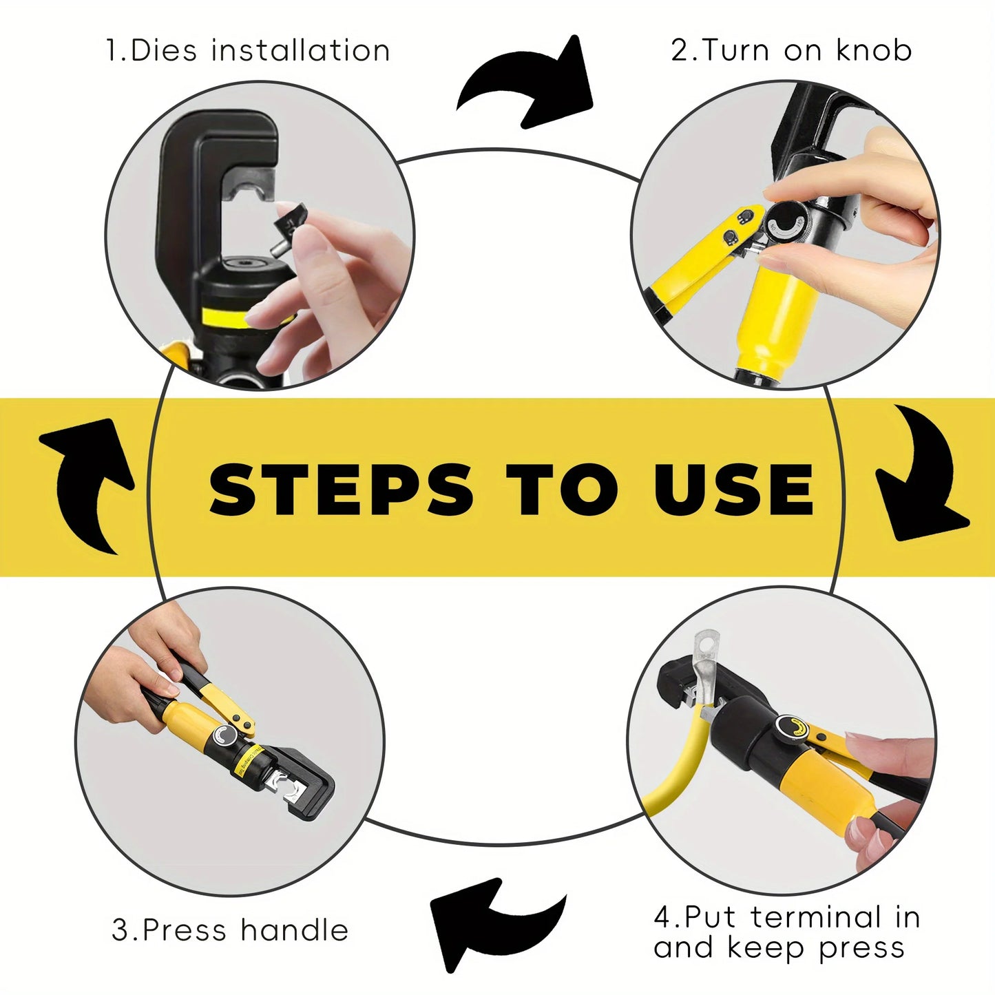 YQK-70 6 Ton Hydraulic Crimping Tool Battery Cable Crimping Tool Hydraulic Hose Crimper plumbing tools  hydraulic crimping tool