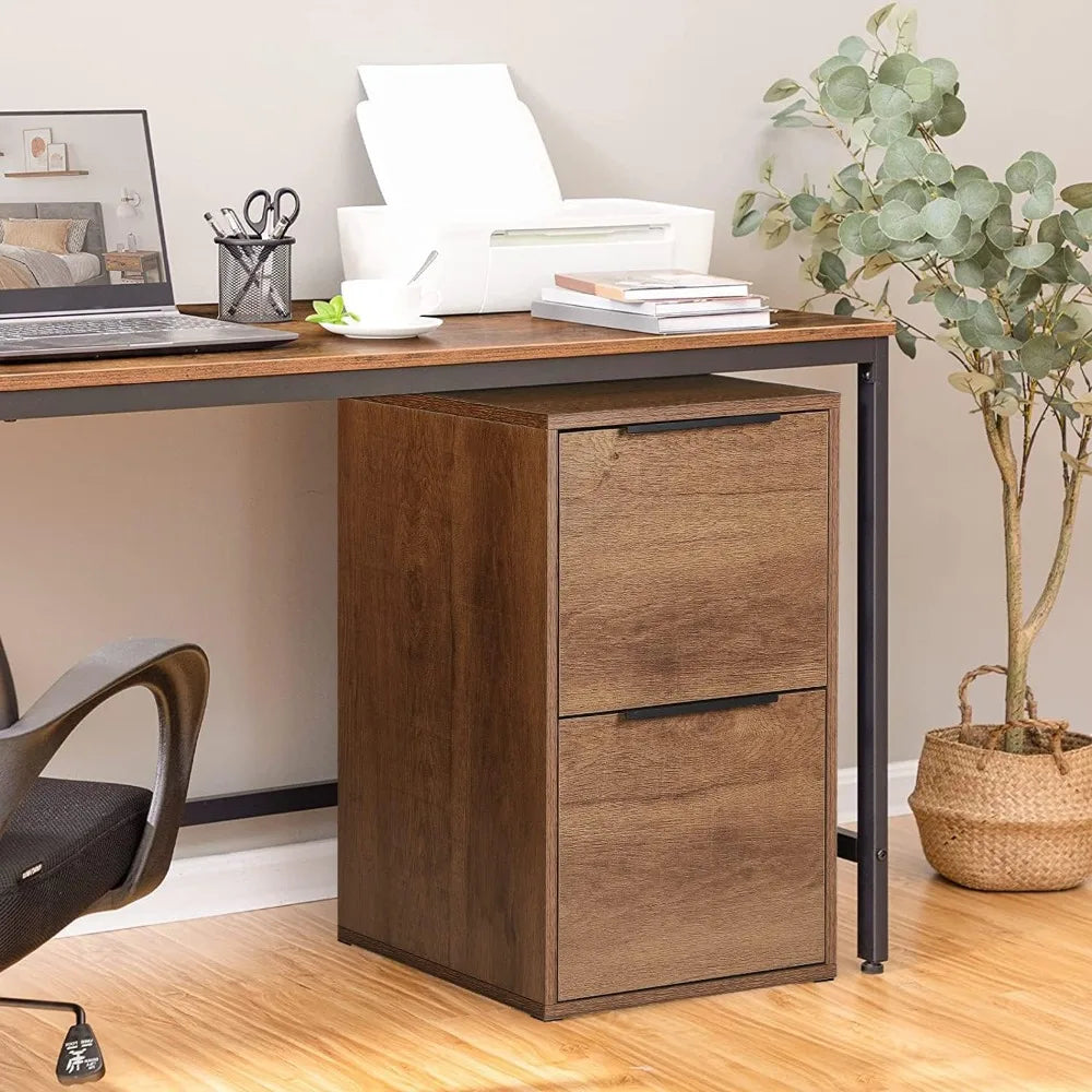 Wood File Cabinet,2 Drawer Filing Cabinets for Home Office,Vertical File Cabinets with Handle for Letter Size