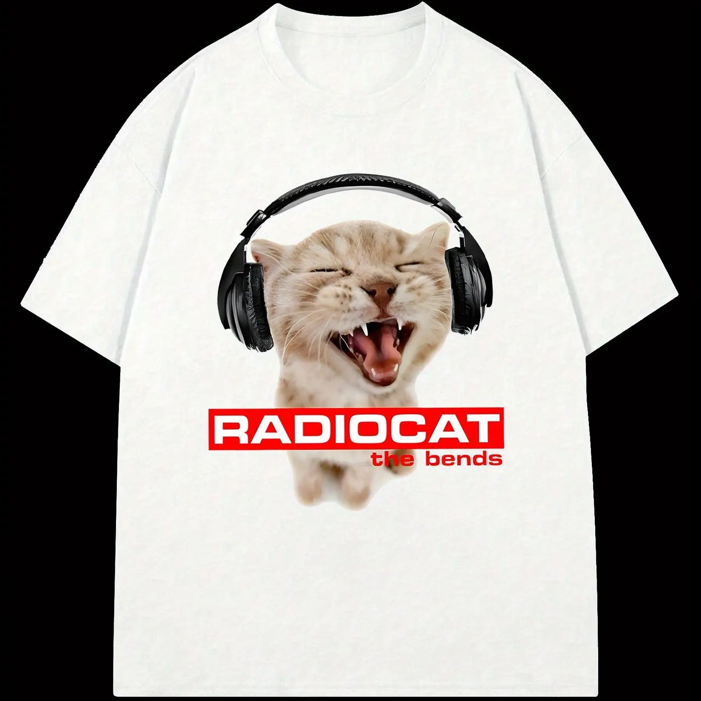 2025 Rare!! Radiohead Cat Album Cover T-shirt The Bends Concert Shirt Fan Gift Men's Top T-shirt Fashion Clothing Tee