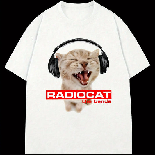 2025 Rare!! Radiohead Cat Album Cover T-shirt The Bends Concert Shirt Fan Gift Men's Top T-shirt Fashion Clothing Tee