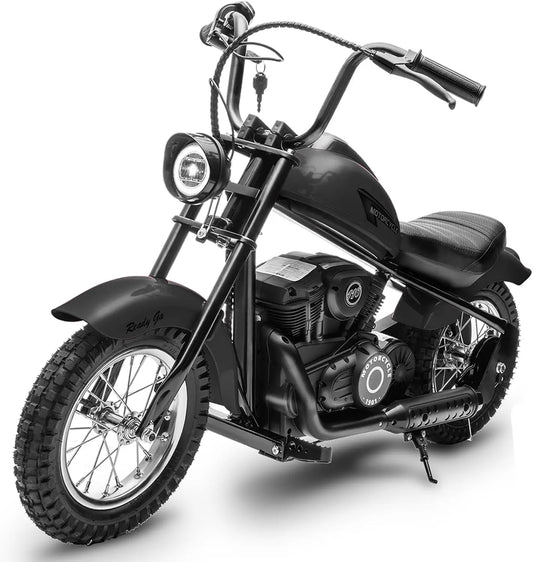 Electric Motorcycle for Kids, 24V 250W Kids Electric Dirt Bike, Two Speed Max Up to 14MPH & 60 Minutes Continuous, w/LED Light,