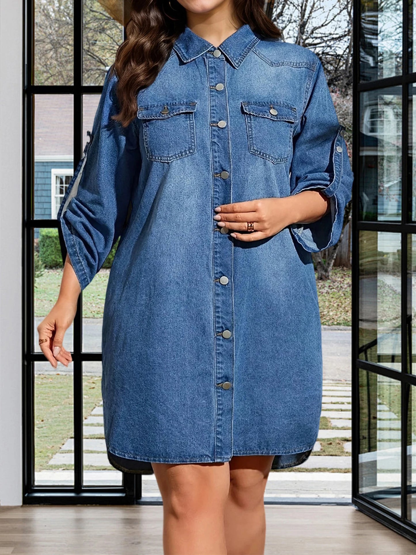 Elegant Floral Print Maxi Dress with Belt Vintage Long Sleeve V Neck Button Up Boho Party Dress for Women Beachwear Streetwear