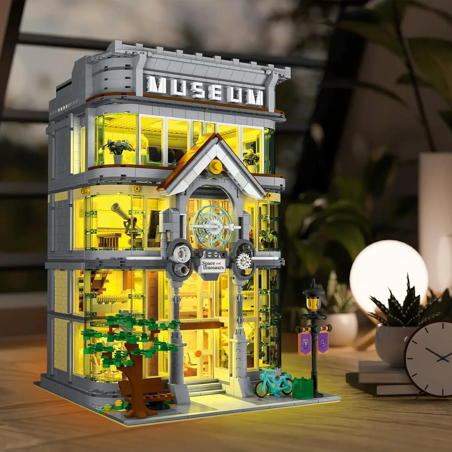 Building Blocks for Adults Science Museum, House Model Display and Collection Office Room Decor, City Technology Construction Se