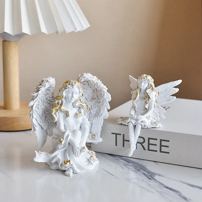 Angel Ornaments, Decorative Props, Angel Resin Handicrafts, Home Decorations, Living Room Desktop Ornaments