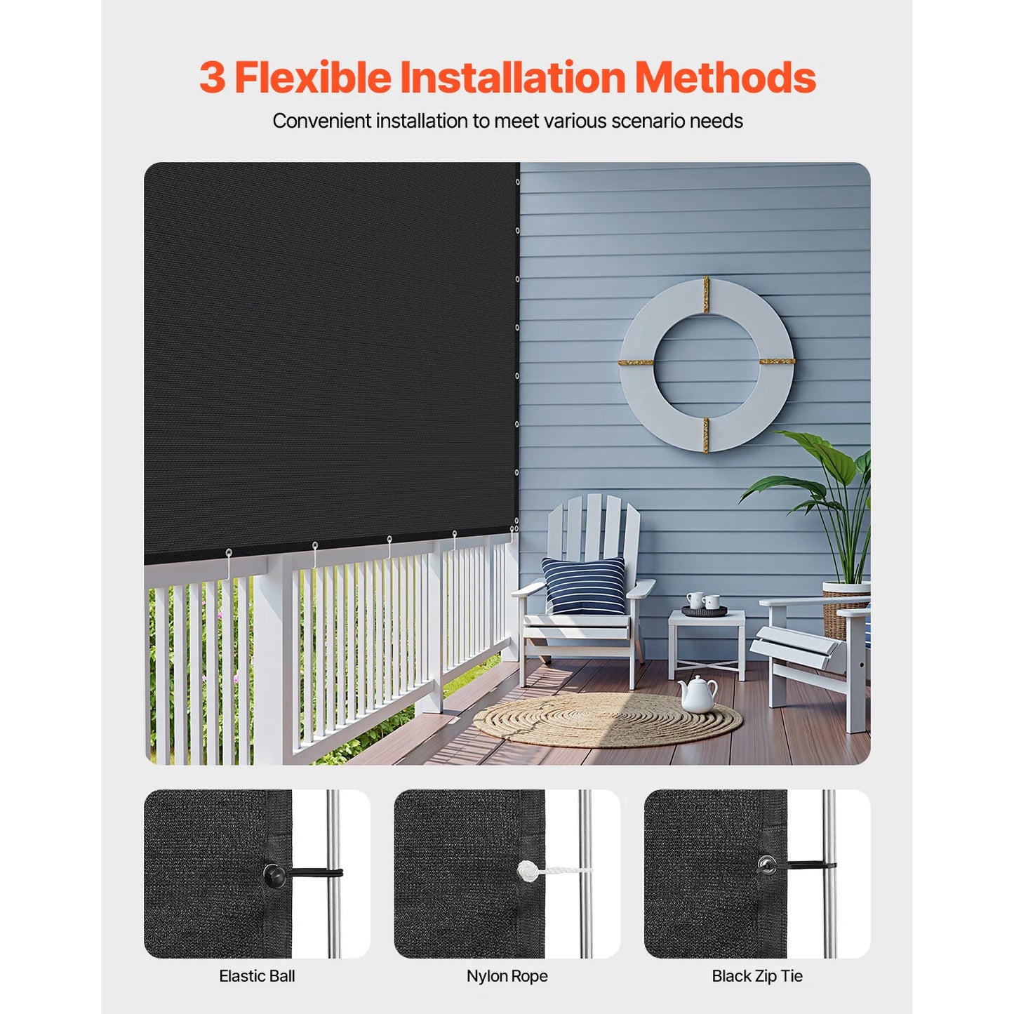 VEVOR 90 Percent Shade Cloth 10X10 Pergola HDPE Canopy