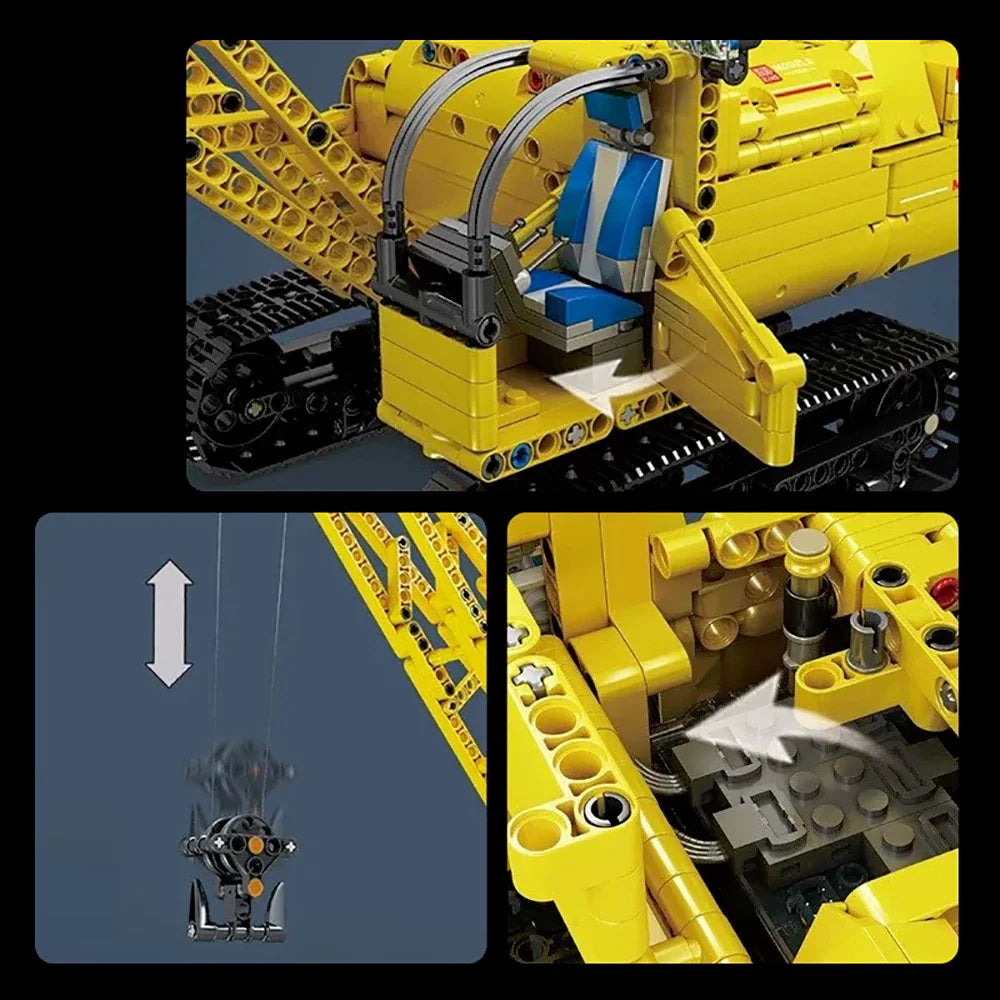 1205PCS Technics MOC RC Crawler Crane Building Blocks City Engineering Vehicle Model Boys Toys Car Education Assembly Brick Gift