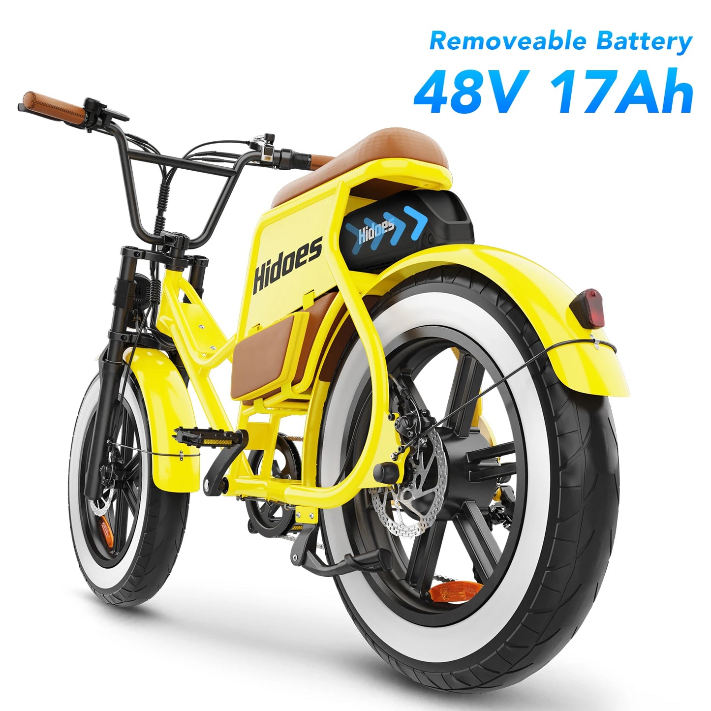 Hidoes C8 E-bike 700W Motor 48V17AH Lithium Battery Electric Bike Adult 20*4 Inch Off-road Fat Tire All-terrain Electric Bicycle