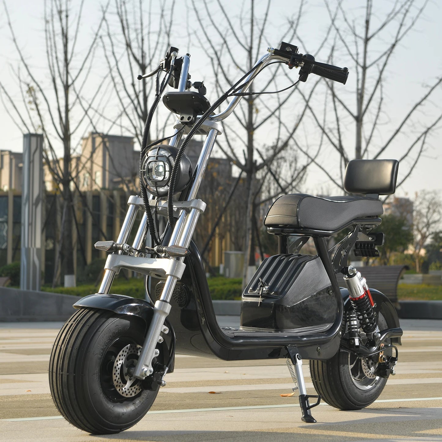 US Warehouse 2000W  Powerful Power Motor 2 Wheel E Scooter Car Adult Mobility 15 Inch Fat Tire Kick Electric Scooter