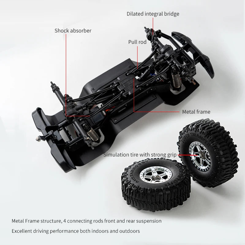 1:18 RC Car C8801 RC Model Simulation Jeep 2.4G Full Scale Off-Road Crawler Climbing Remote Control Car Toy Gift For Boys