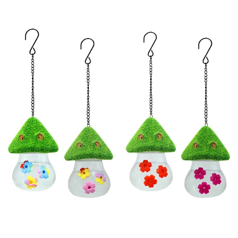 Outdoor Garden Hanging Hummingbird Water Feeders Ant Bee Proof Wind Chimes Humming Bird Feeder Backyard Bird Feeding Station