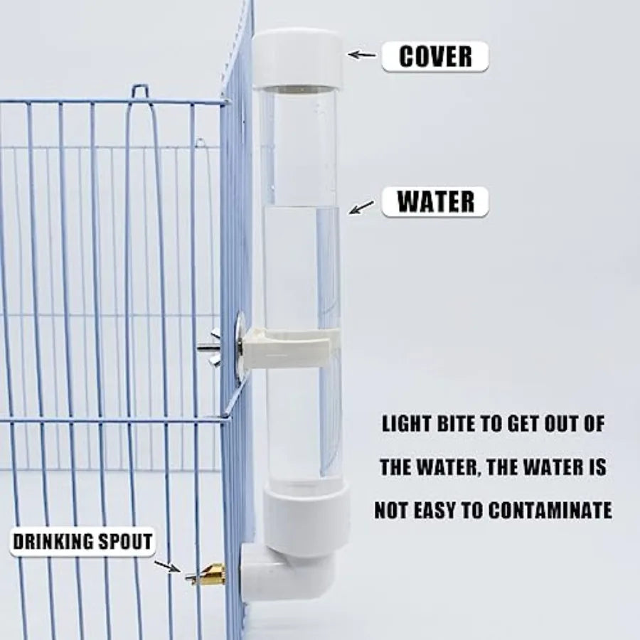 Automatic Parrot Water Dispenser 130ML Bird Water Bottle with Cleaning Brush Cage Accessories Drinker Bowl Fountain for Parakee