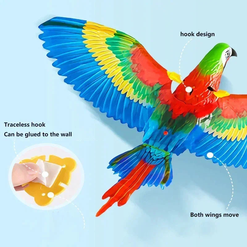 Simulation Bird Interactive Cat Toys Electric Hanging Eagle Flying Bird Cat Teasering Play Cat Stick Scratch Rope Pet Toys Snake