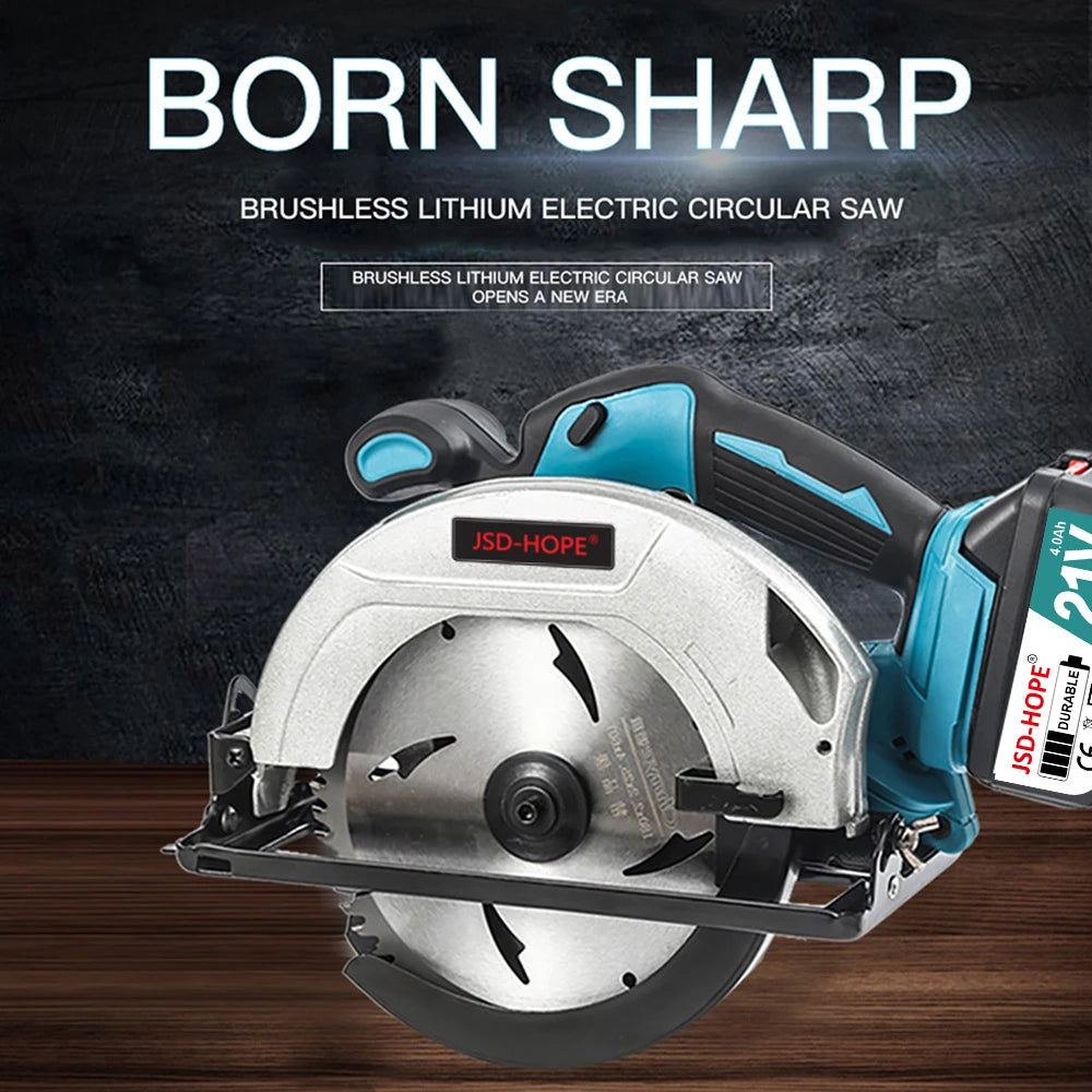 Brushless lithium electric circular saw 7 inch rechargeable portable woodworking saw stone cutting machine flip disc cutting saw