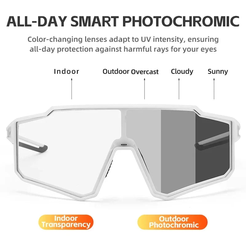 ROCKBROS Cycling Glasses Polarized Photochromic Sunglasses Glasses Cycling Outdoor Sports UV400 MTB Road Women Men Bike Goggles