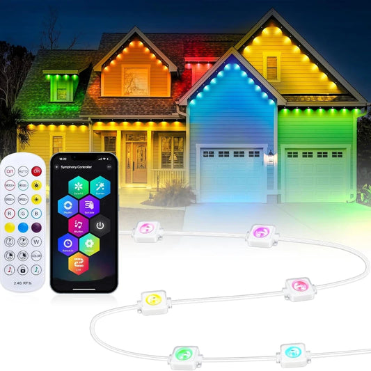 45M RGB Eaves LED Lights Permanent Outdoor Eaves LED Lights patio deals Party Home Holiday Decor halloween decorations