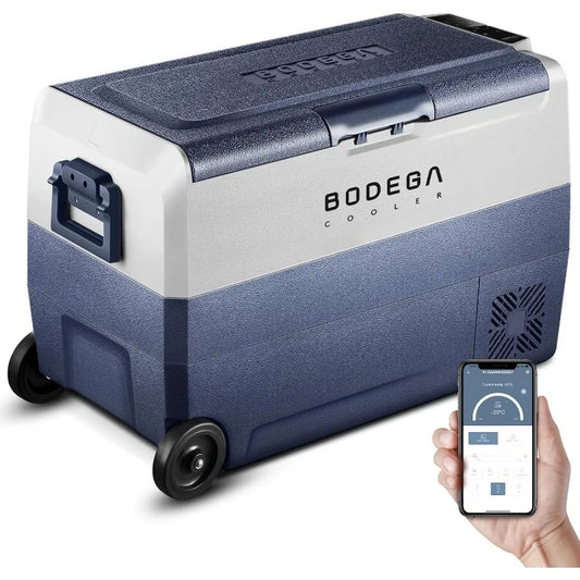 BODEGACOOLER 12 Volt Refrigerator,64 Quart Car Fridge Dual Zone WIFI APP Control,60L Portable Refrigerator Freezer, -4℉-68℉