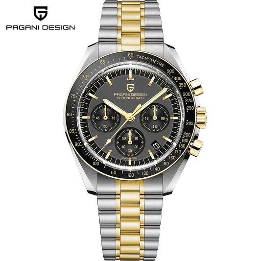 PAGANI DESIGN 2025 New Moon Watches Men Quartz Watch For Men Auto Date Speed Sport Chronograph AR Sapphire Mirror Wrist watch