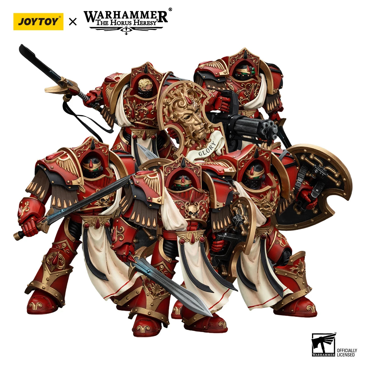 JOYTOY Warhammer 40K 1/18 Action Figures Anime Blood Angels Crimson Paladins Squad 13.6cm