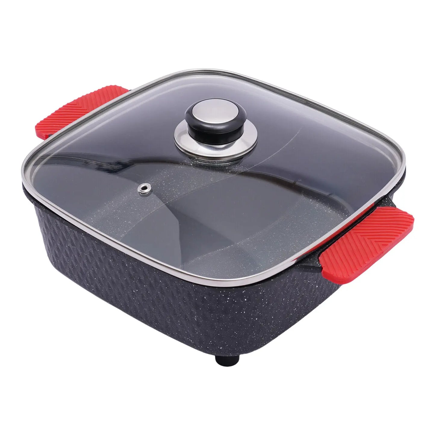 Electric 2 in 1 Hot Pot BBQ Oven Smokeless Barbecue Pan Grill Hotpot Machine