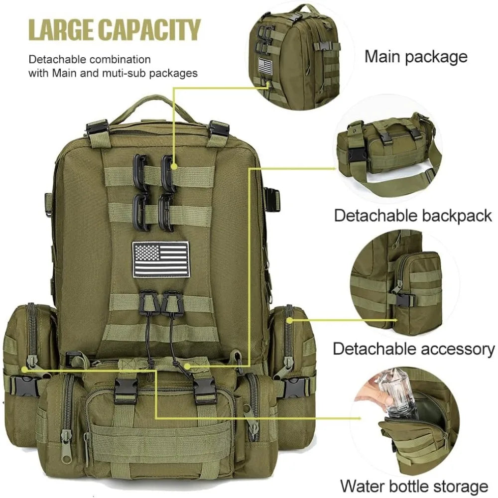 Military Tactical Backpack 40 to 50 L Molle System Rucksack