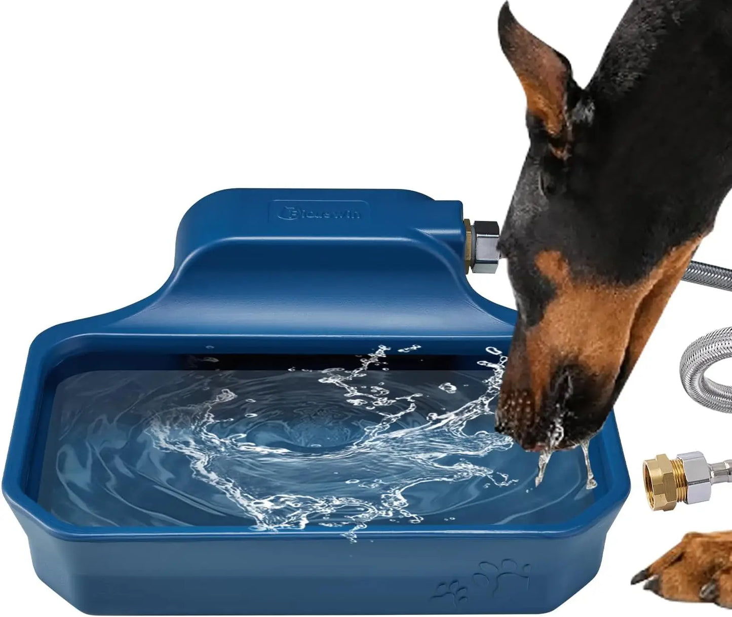 Automatic Dog Water Dispenser, 1 Gallon Auto-Fill Dog Water Bowl Dispenser for Indoor/Outdoor, Water Feeder for Pets & Livestock