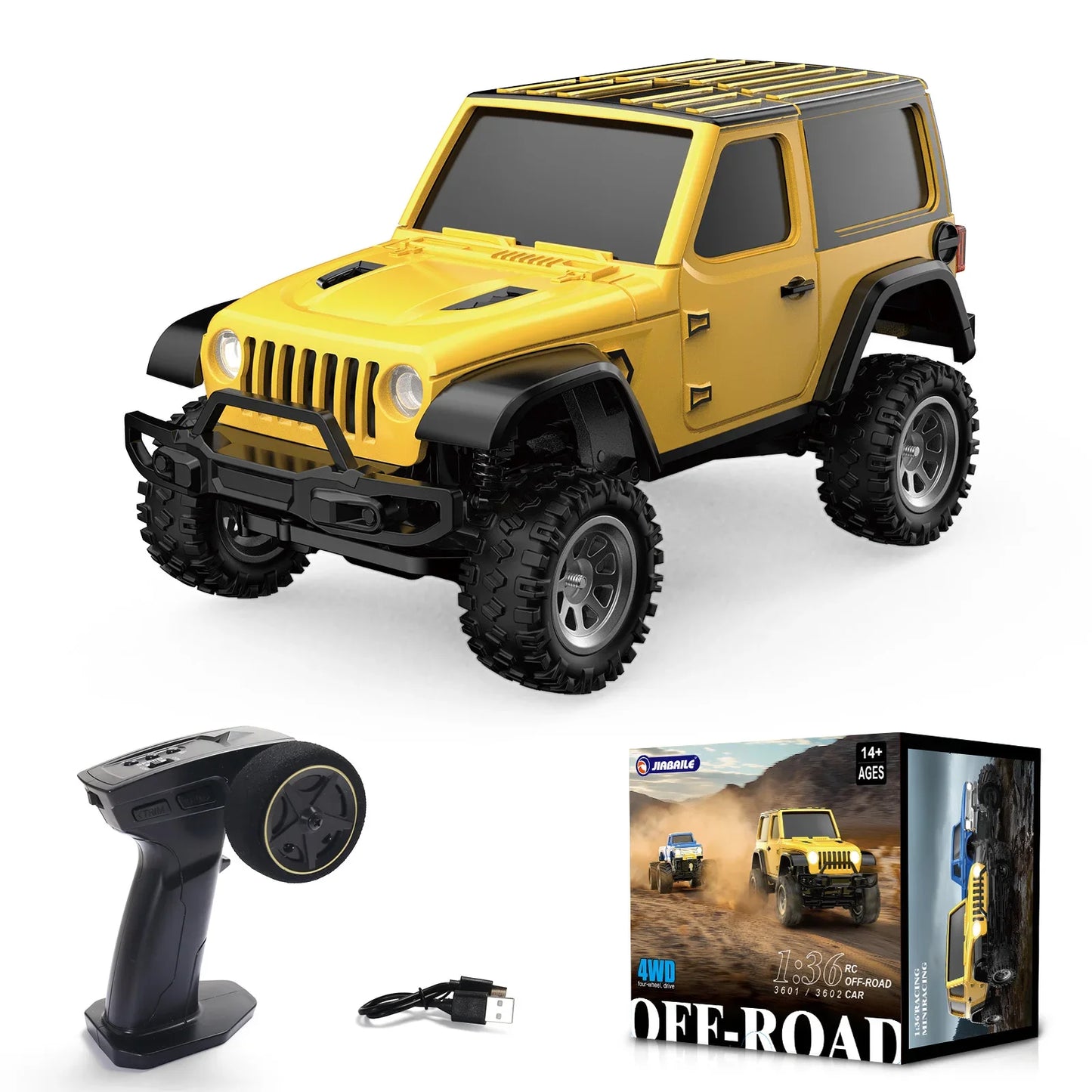1/36 RC Crawler Car 2.4G 4WD Off-road Climbing Electric Remote Contorl Vehicle RTR Model with LED Lights Toys for Children