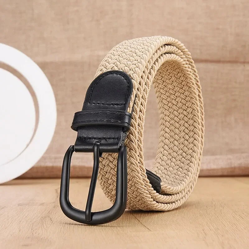 Unisex Woven Elastic Belt Casual Outdoor Sports 3.3 cm