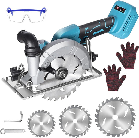 1100W 125mm Brushless Mini Electric Circular Saw Cordless Adjustbale Angle Woodworking Power Garden Tool For Makita 18vbattey