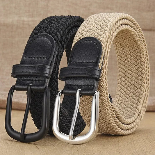 Unisex Woven Elastic Belt Casual Outdoor Sports 3.3 cm