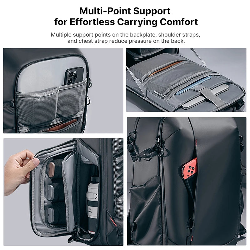 Ulanzi BP09 Camera Backpack 22L Light Travel Large Capacity Storage Splash-proof Travel Bag Digital SLR Camera Photography